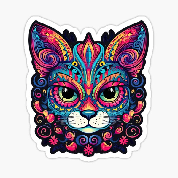 Greeting Card With Sugar Skull Cats. Traditional Holiday In Mexico Set Mexican Style Day Dead Dia De Muertos Image78403947 - Foto 7