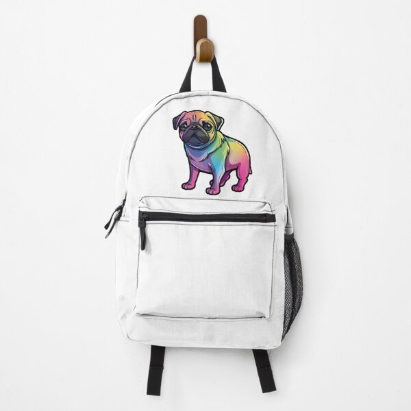 Item preview, pug breed dog psychedelic colorful in style of vibrant neo-traditional modern pop art like cristal plastic designed and sold by StickySociety.