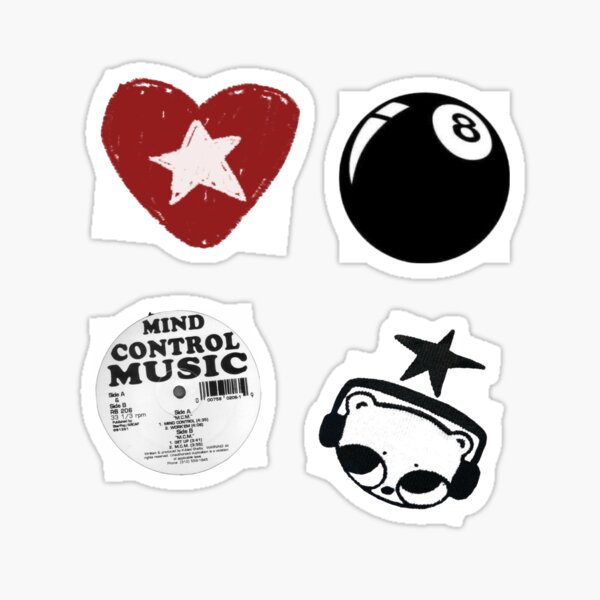 Trendy Y2K stickers. Cute girly patches, butterfly and glamour