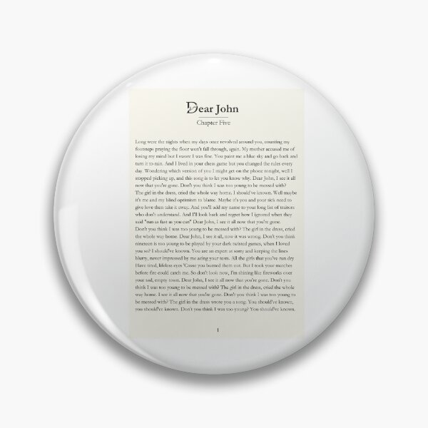 Item preview, Dear John - Taylor Swift Speak Now designed and sold by bombalurina.