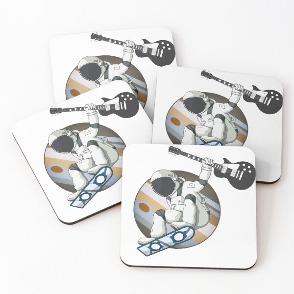 Item preview, Spaceman hoverboarding with guitar designed and sold by reedguitarist.