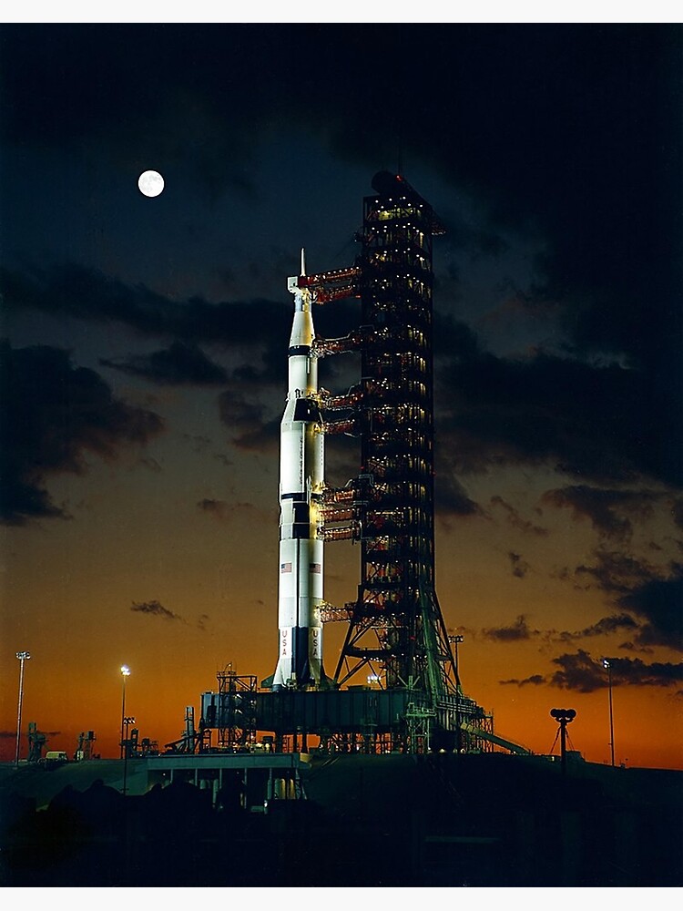 MAN ON THE MOON. APOLLO 4. Saturn V rocket. Used for the American manned lunar landing missions. by TOMSREDBUBBLE