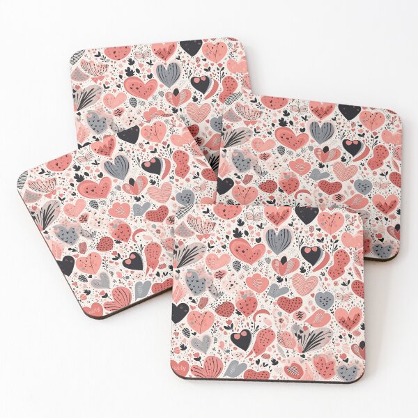 Item preview, White, pink and red pattern with black shades designed and sold by Maycon Arts.