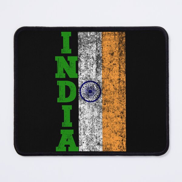Item preview, Indian Pride | Rugged Distressed Vintage India Flag 2- Black designed and sold by PearlMoonGrapes.