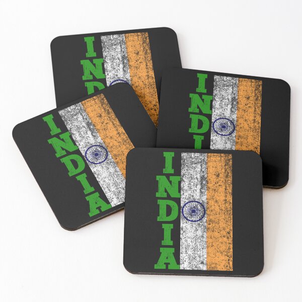 Item preview, Indian Pride | Rugged Distressed Vintage India Flag 2- Black designed and sold by PearlMoonGrapes.