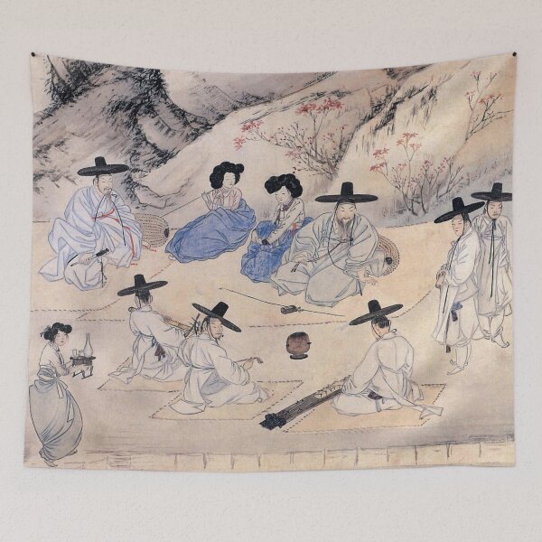Item preview, Korean Painting Minhwa Enjoy the Spring Scenery designed and sold by tangerinemars.