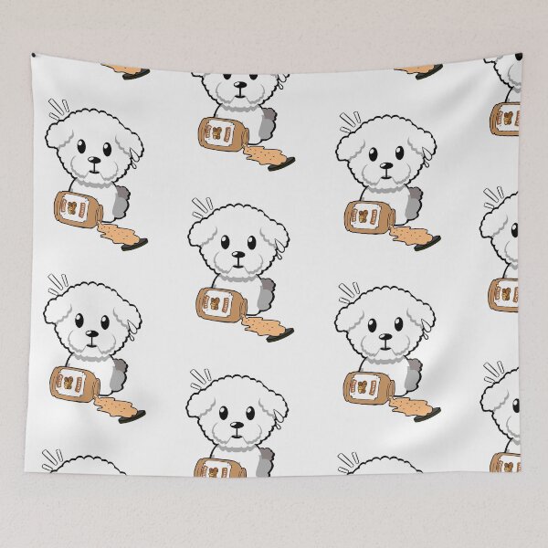 Item preview, Cute Furry Dog spilled a jar of peanut butter designed and sold by Pet Station.