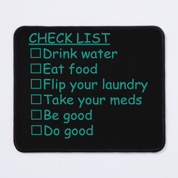 Item preview, CHECK LIST designed and sold by StaticKlingShop.