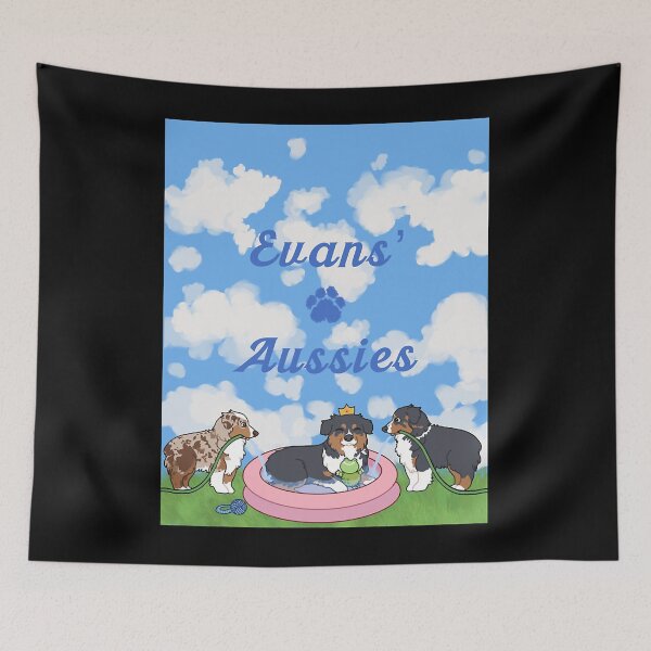 Item preview, Evans Aussies filling up the pool designed and sold by mcdonnellshila.