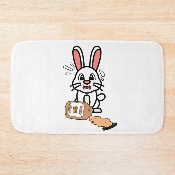 Item preview, Cute Furry Bunny spilled a jar of peanut butter designed and sold by Pet Station.