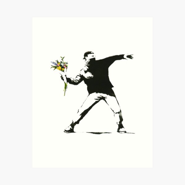 Banksy, Flowers Art Print