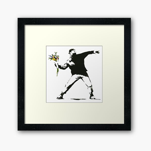 Banksy, Flowers Framed Art Print