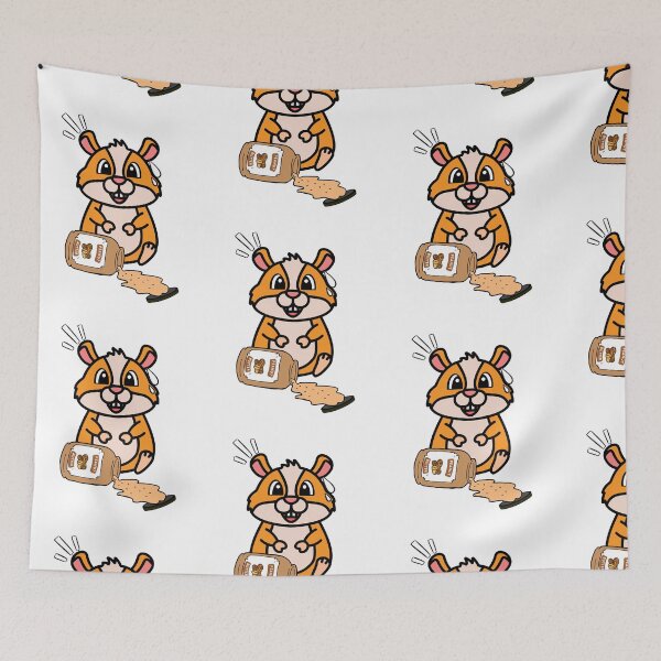 Item preview, Cute Furry Hamster spilled a jar of peanut butter designed and sold by Pet Station.