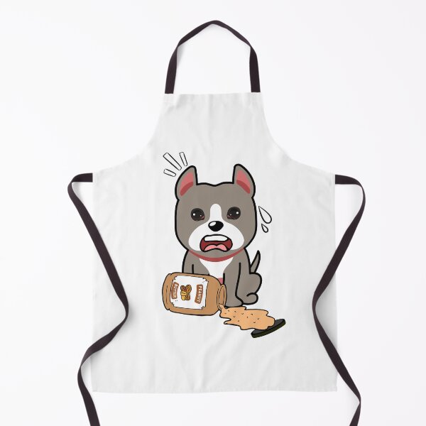 Item preview, Cute Grey Dog spilled a jar of peanut butter designed and sold by Pet Station.