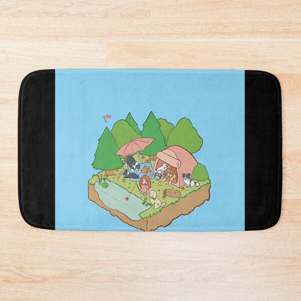 Item preview, Australian Shepherd and friends camping in the great outdoors Chiffon Top designed and sold by mcdonnellshila.