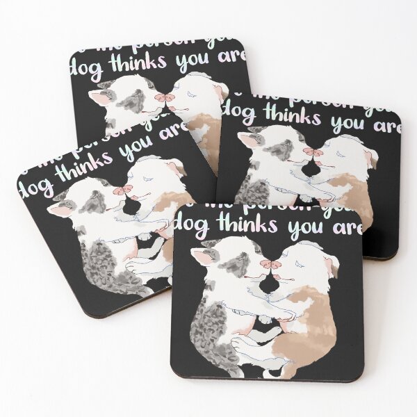 Item preview, Be the person your dog thinks you are Holographic text double Merle Australian Shepherd designed and sold by mcdonnellshila.