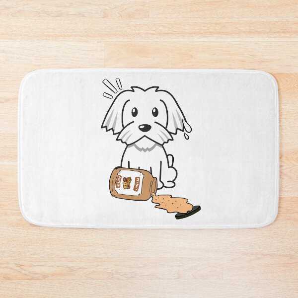 Item preview, Cute white Dog spilled a jar of peanut butter designed and sold by Pet Station.