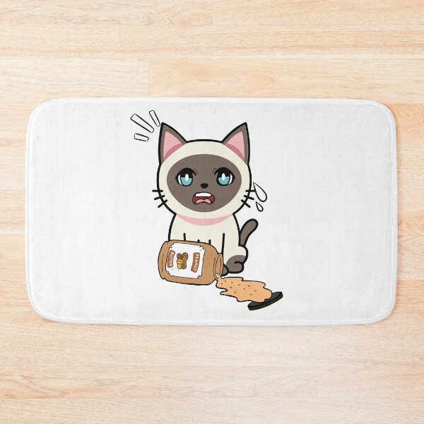 Item preview, Cute Siamese Cat spilled a jar of peanut butter designed and sold by Pet Station.