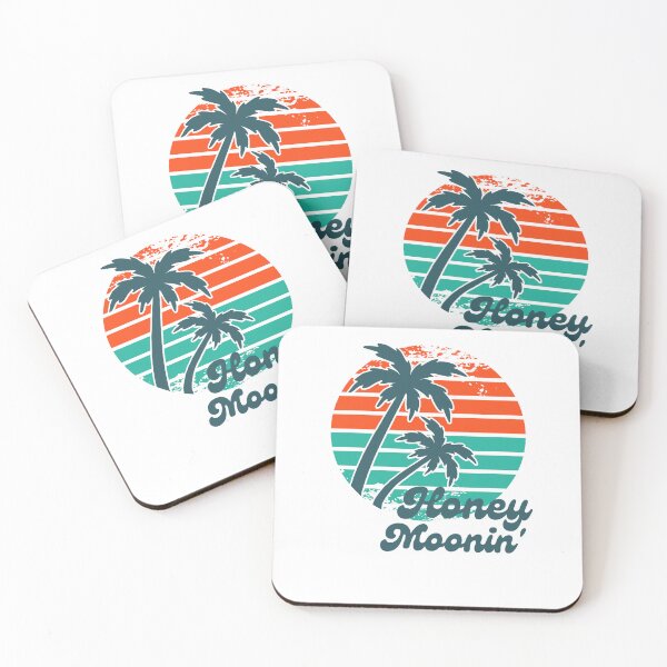 Item preview, Honey Moonin Matching Couple Just Married Tropical Honeymoon designed and sold by TeesForNerds.