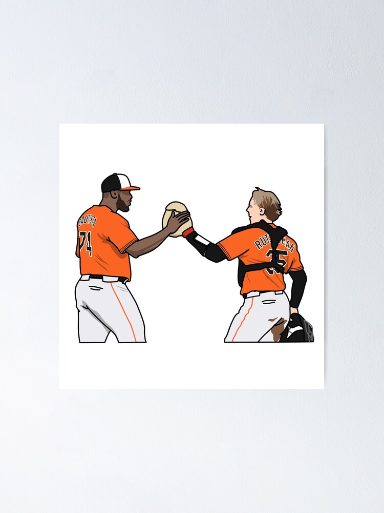 Adley Rutschman Orioles Baseball Poster for Sale by knightdrawings