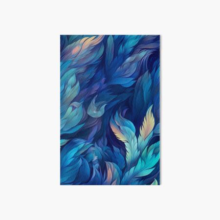 Your Inspiration - Multicolor Falling Feathers blue white brown