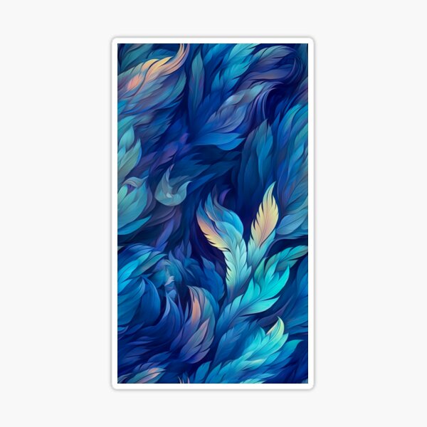 Your Inspiration - Multicolor Falling Feathers blue white brown