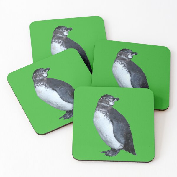 Artikelvorschau, Bright Green #35B02C But am I looking at you? Cute Galapagos Penguin  entworfen und verkauft von SBPenguins.