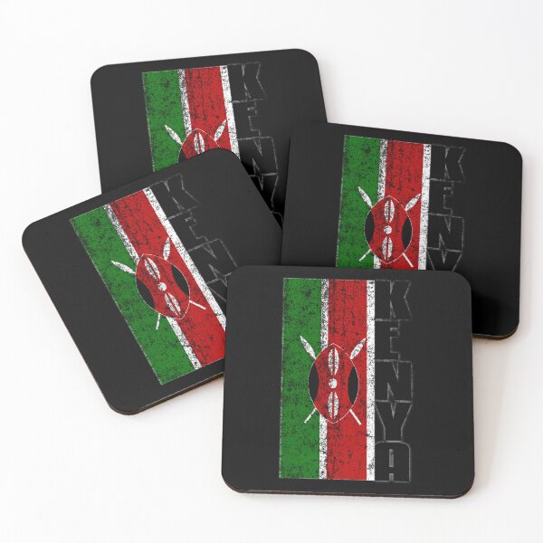 Item preview, Kenyan Pride | Rugged Distressed Vintage Kenyan Flag - Black designed and sold by PearlMoonGrapes.