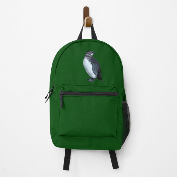 Item preview, Dark Green #014606 But am I looking at you? Cute Galapagos Penguin  designed and sold by SBPenguins.