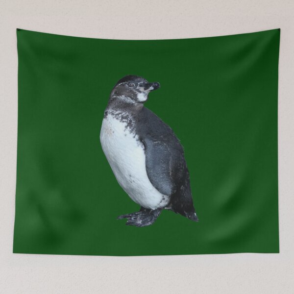 Artikelvorschau, Dark Green #014606 But am I looking at you? Cute Galapagos Penguin  entworfen und verkauft von SBPenguins.