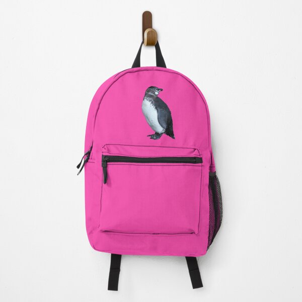 Item preview, Fuchsia #FC46AA But am I looking at you? Cute Galapagos Penguin  designed and sold by SBPenguins.