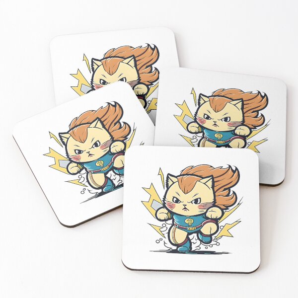 Item preview, The Thundering Claw Lightning Super Hero Cat designed and sold by KheiroPrints.