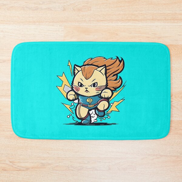 Item preview, The Thundering Claw Lightning Super Hero Cat designed and sold by KheiroPrints.