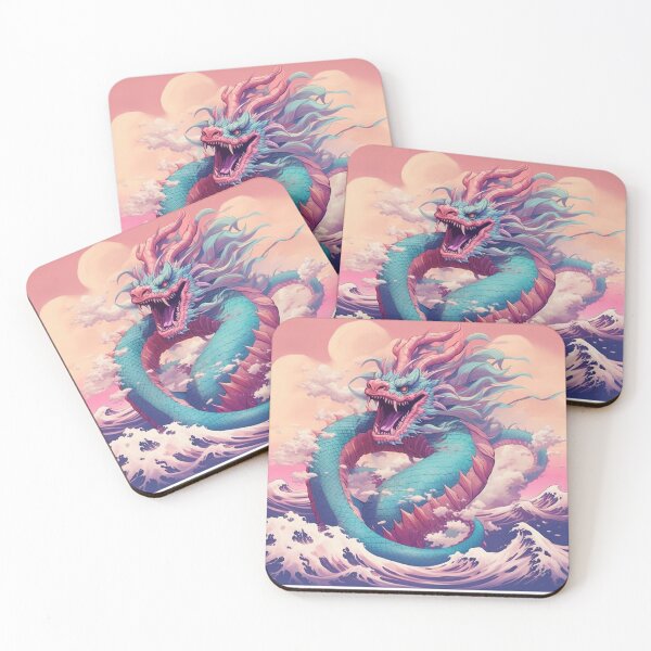 Item preview, Vaporwave Dragon designed and sold by YEETXDD.