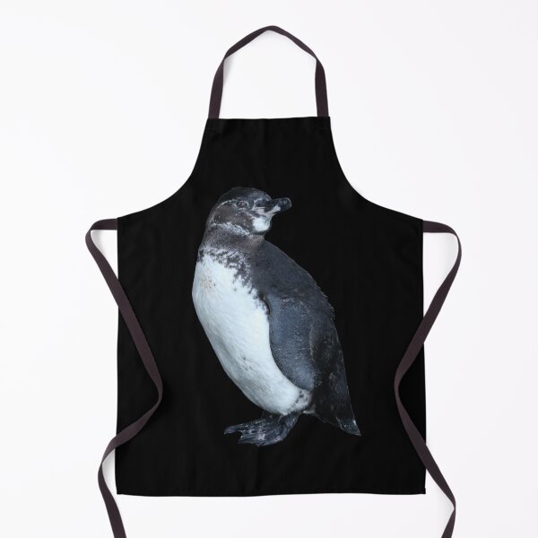 Artikelvorschau, Black background But am I looking at you? Cute Galapagos Penguin entworfen und verkauft von SBPenguins.