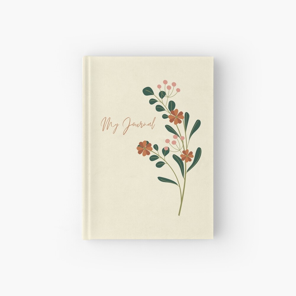 Journal Cover Flower, Personal Notebook art