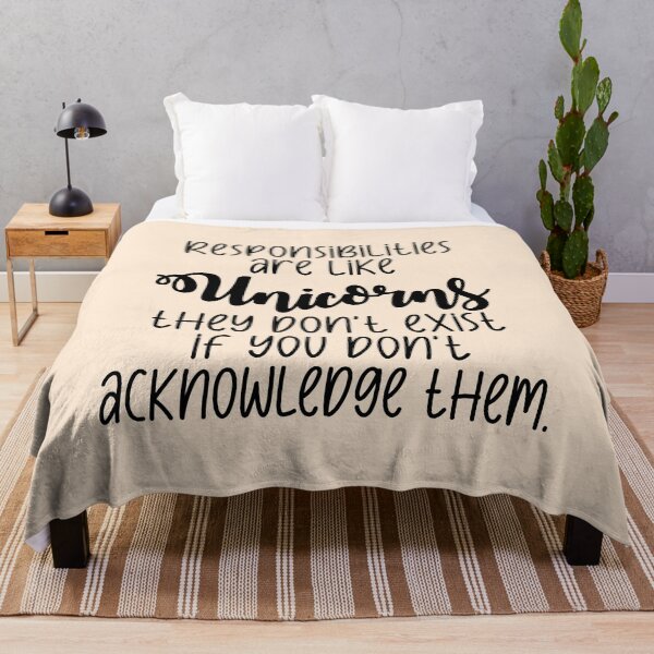 Item preview, Funny saying - Responsibilities are like unicorns  designed and sold by Mindy Bubble.