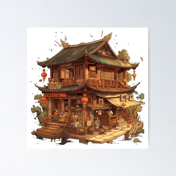 Item preview, Traditional landscape  designed and sold by fanzen69.