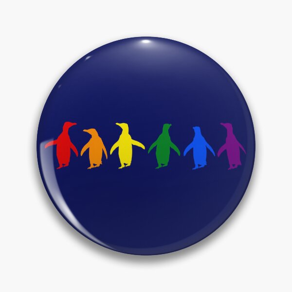 Item preview, Dark Blue #060D5B background LGBTQI+ Pride Penguins LGBT LGBTQ designed and sold by SBPenguins.