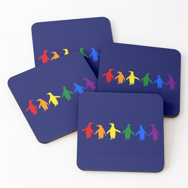 Item preview, Dark Blue #060D5B background LGBTQI+ Pride Penguins LGBT LGBTQ designed and sold by SBPenguins.