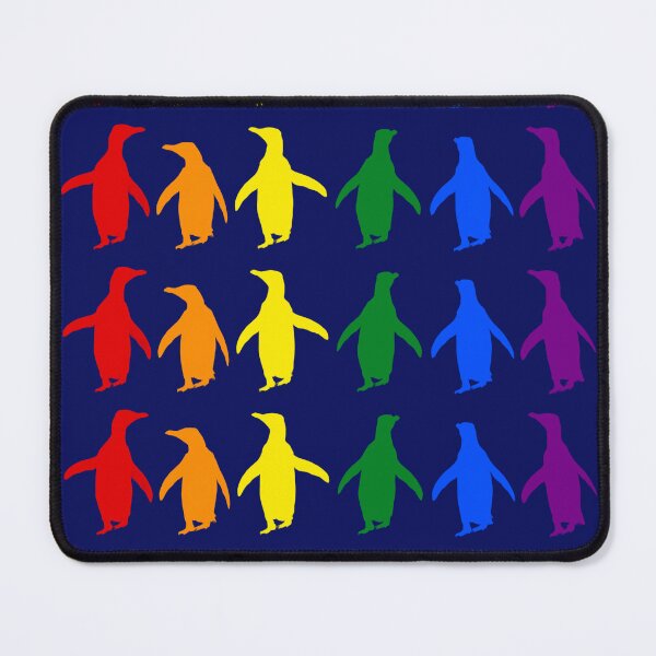 Item preview, Dark Blue #060D5B background LGBTQI+ Pride Penguins LGBT LGBTQ designed and sold by SBPenguins.