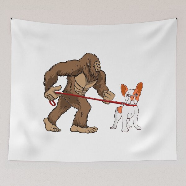 Item preview, Bigfoot Walking French Bulldog Funny Sasquatch Gift designed and sold by willardgarret.