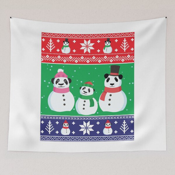 Item preview, Cute Panda Snowman Ugly Christmas Xmas Sweater designed and sold by willardgarret.