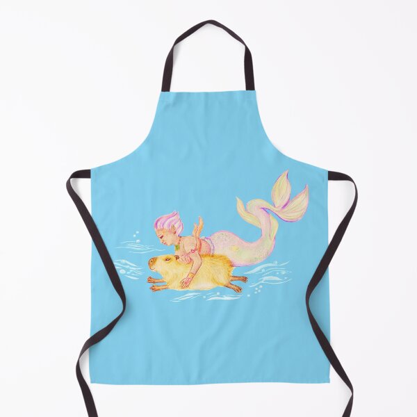 Item preview, A mermaid and her Capybara designed and sold by umasharda.