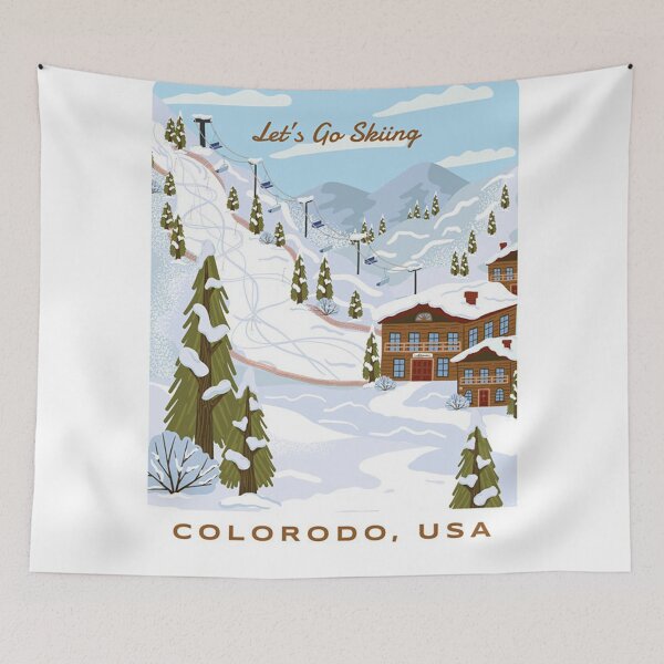 Item preview, Let's Go Skiing Colorodo USA designed and sold by olliveGOsseline.