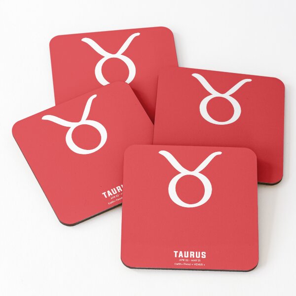 Item preview, Taurus Print - Zodiac Signs Print - Zodiac Posters - Taurus Poster - Red and White - Taurus Traits designed and sold by Studio Grafiikka.