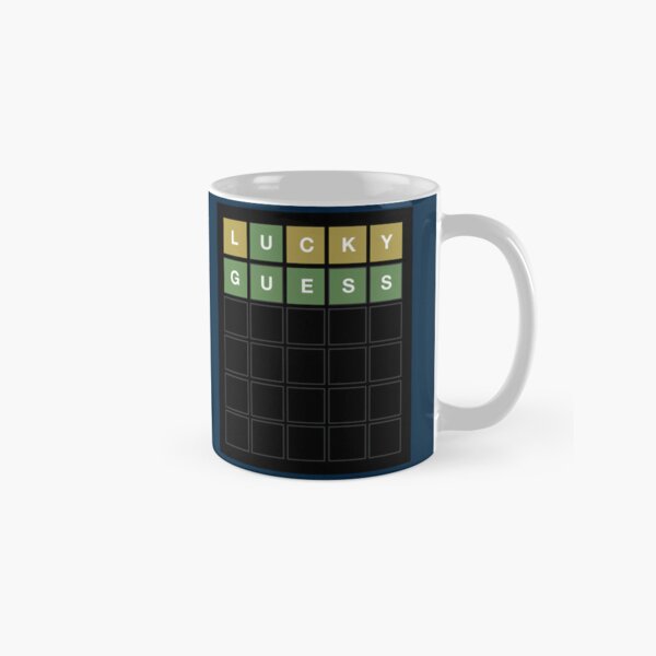 Vista previa del artículo con la obra «Wordle Lucky Guess - Diseño divertido del juego de palabras Wordl Grid», diseñado y vendido por KennyBurrell.