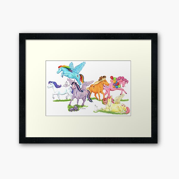 Little Ponies - My Little Pony Framed Art Print