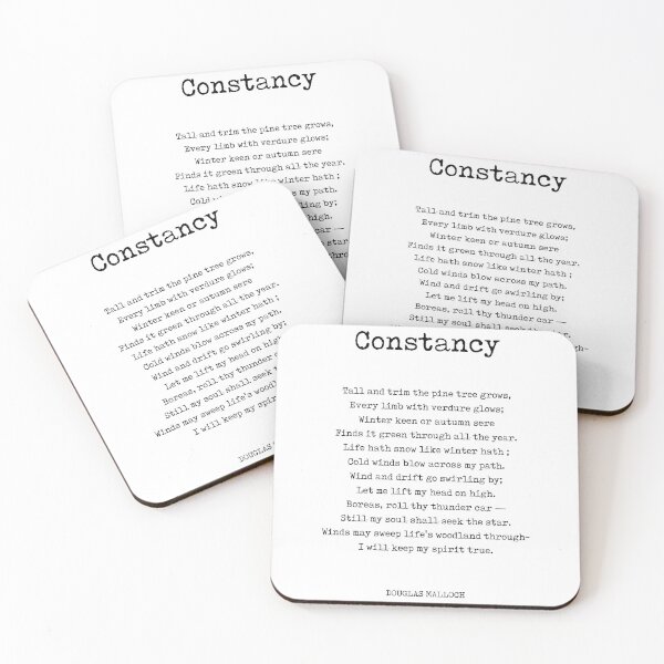 Artikelvorschau, Constancy - Douglas Malloch Poem - Literature - Typewriter Print 2 entworfen und verkauft von Studio Grafiikka.