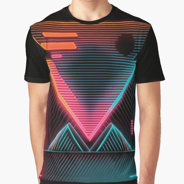1980s Neon Abstract Two Graphic T-Shirt